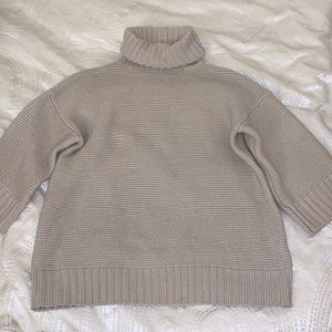 Beige knitted Turtleneck